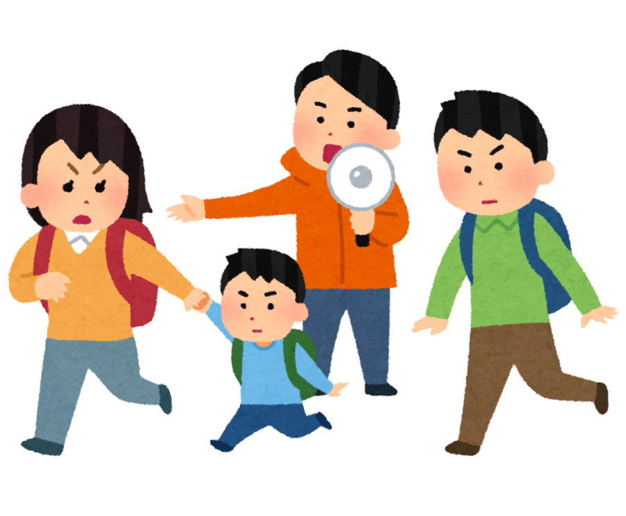避難訓練を行います。
